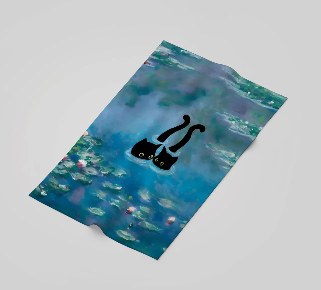 gatti ninfee occhi d'acqua telo mare da Paul Vasquez