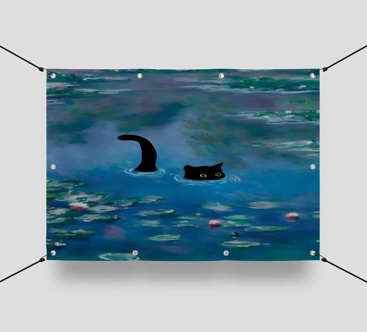 ck gatto acqua stagno ninfee telo in pvc da Paul Vasquez