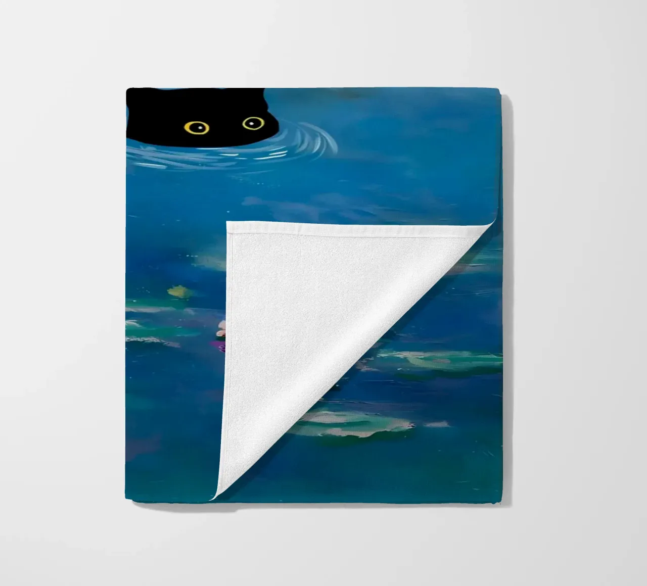 ck gatto acqua stagno ninfee telo mare da Paul Vasquez