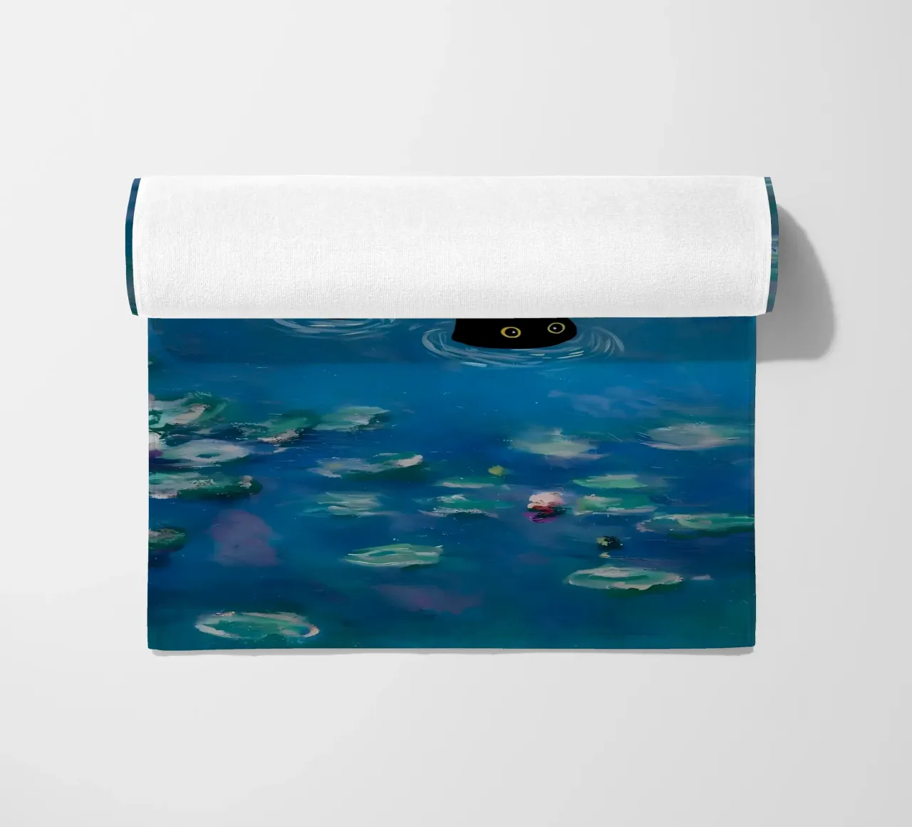 ck gatto acqua stagno ninfee telo mare da Paul Vasquez