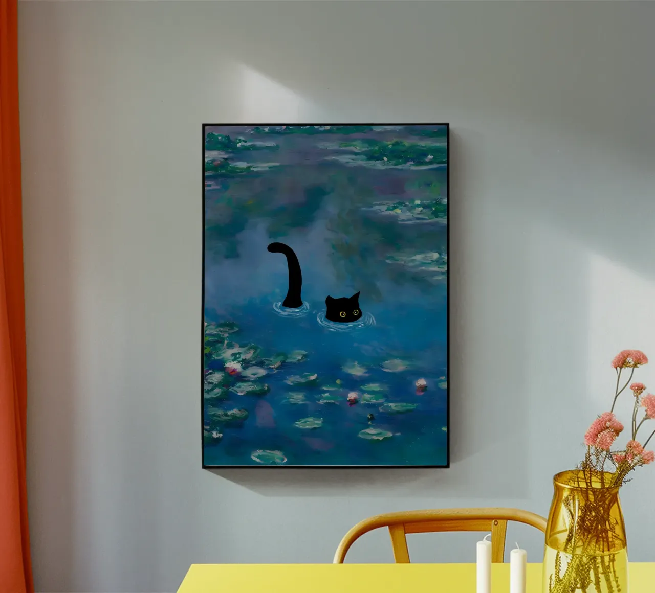 ck gatto acqua stagno ninfee plexiglass da Paul Vasquez