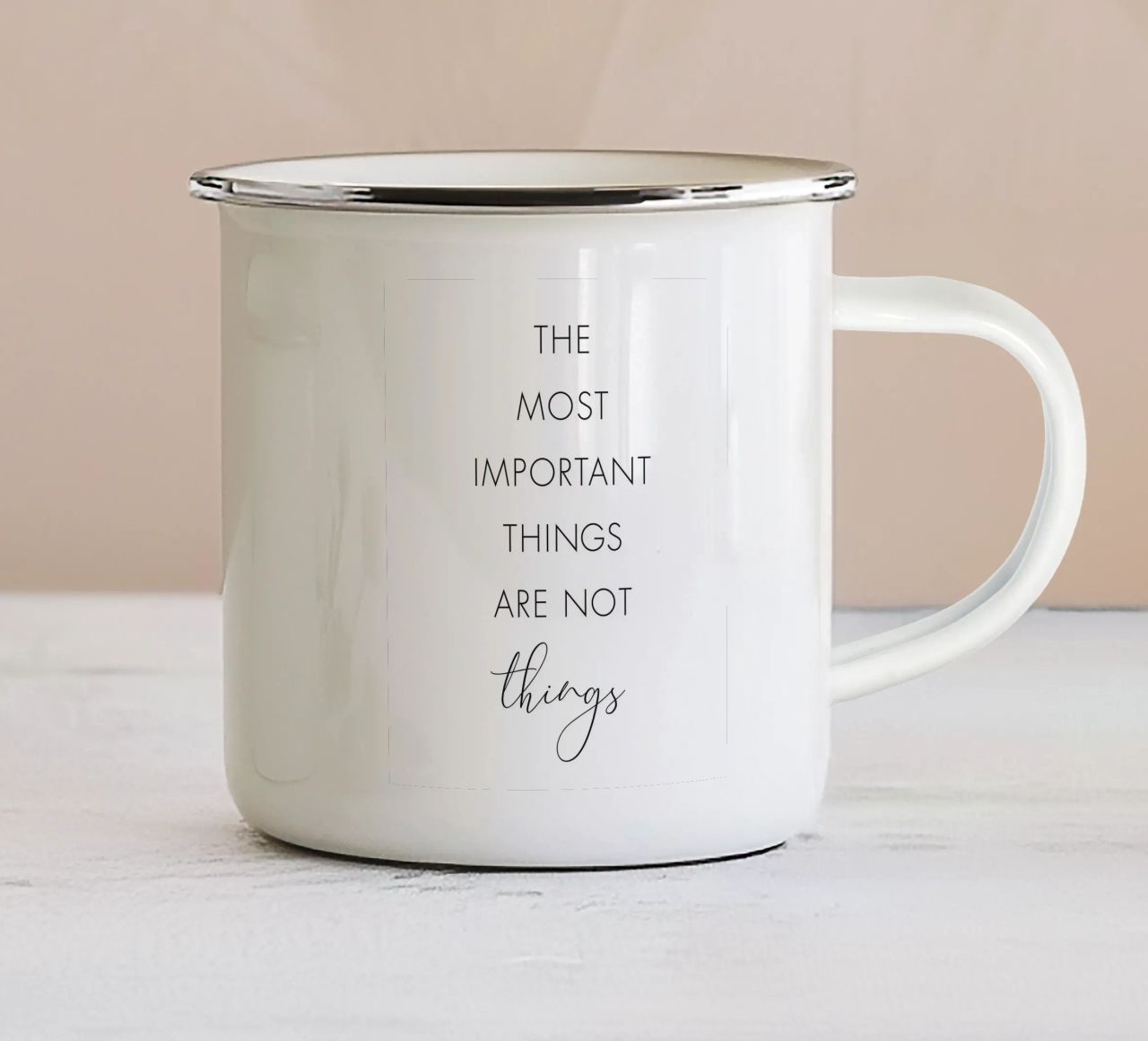 Le cose più importanti non sono le cose tazza in smalto da NouveauPrints