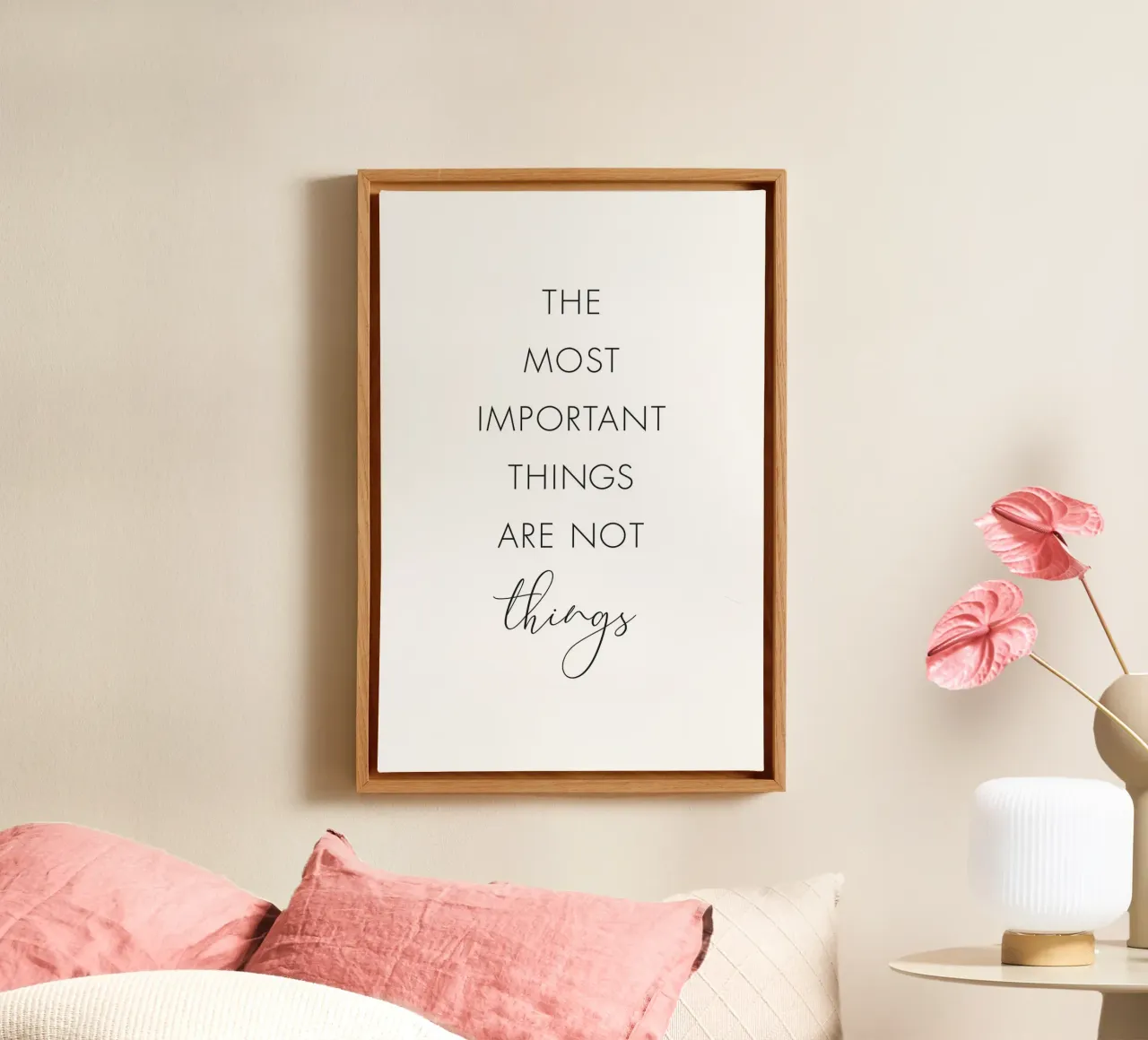 The most important things are not things canvas by NouveauPrints