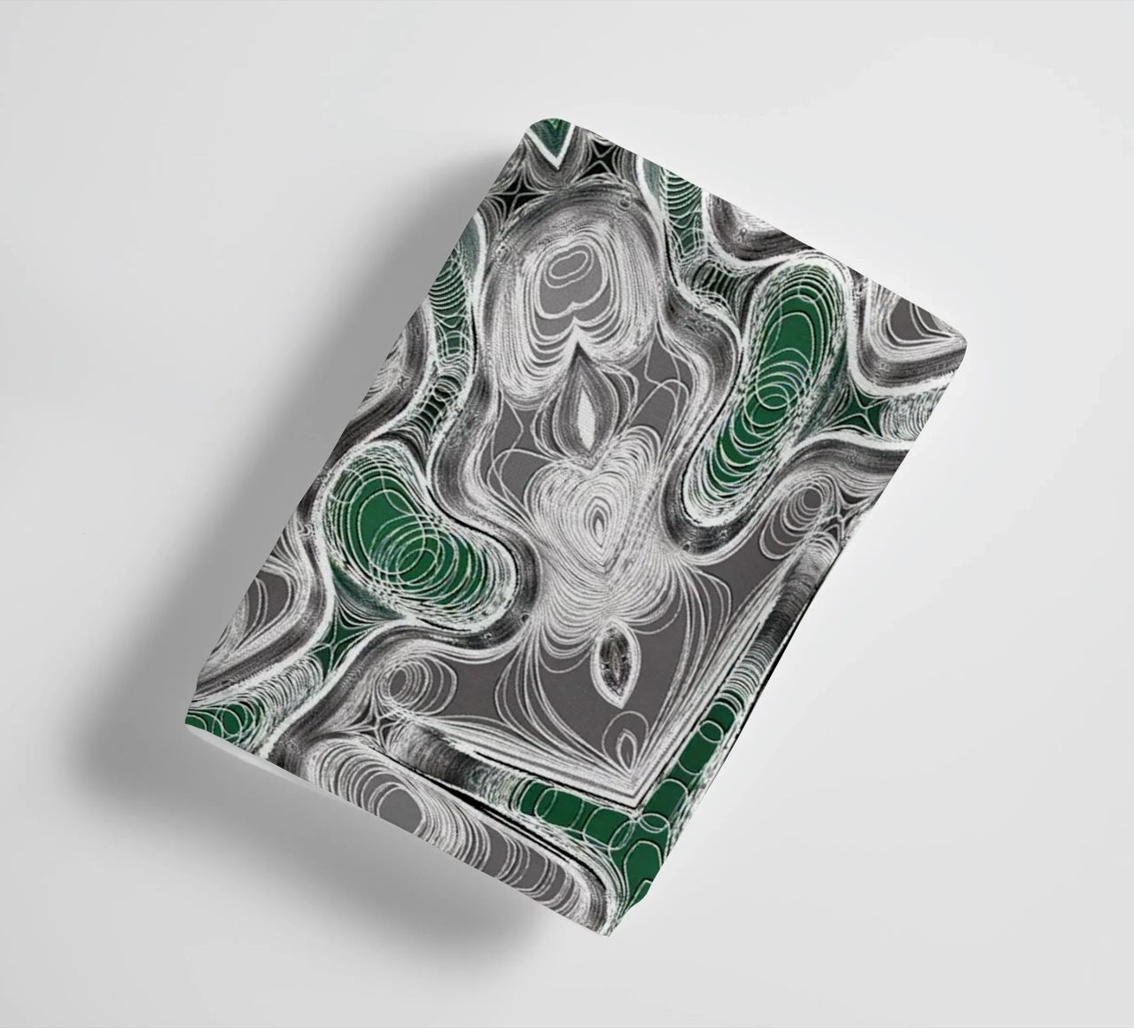 Caleidoscopio in grigio/verde con linee e forme complesse asciugamano da bagno da Gürsel Yesil Digital Art