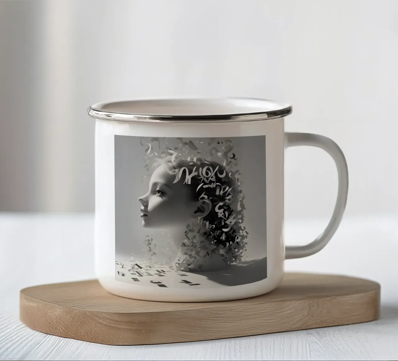 Papier Spiel tazza in smalto da kosinsart.gallery
