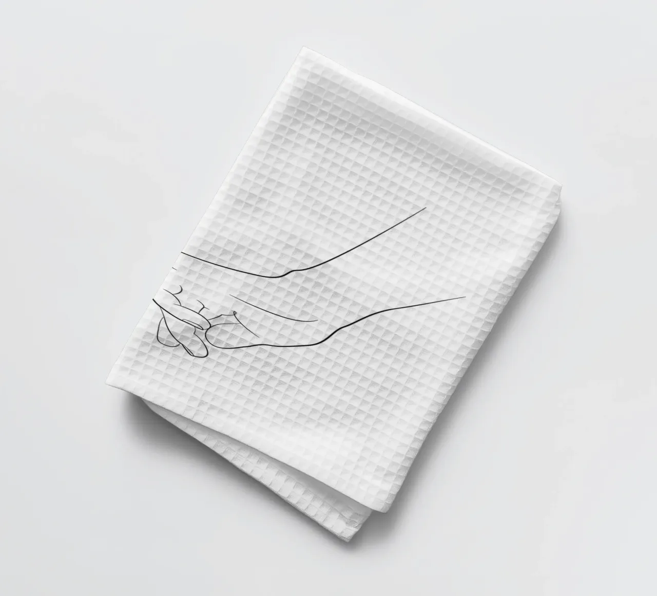 Pinky promise hands line art torchon de NouveauPrints