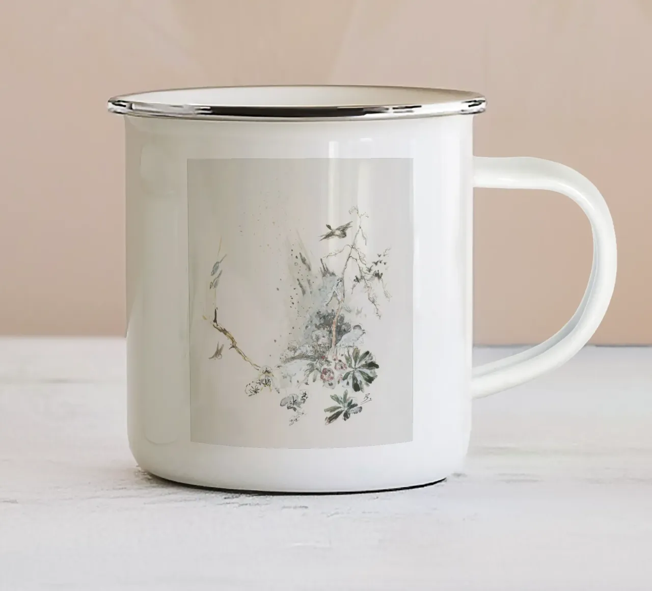 Parete astratta tazza in smalto da Bttn