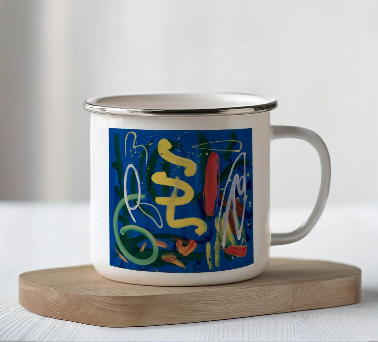 Vortici astratti energetici tazza in smalto da Lunar Templar
