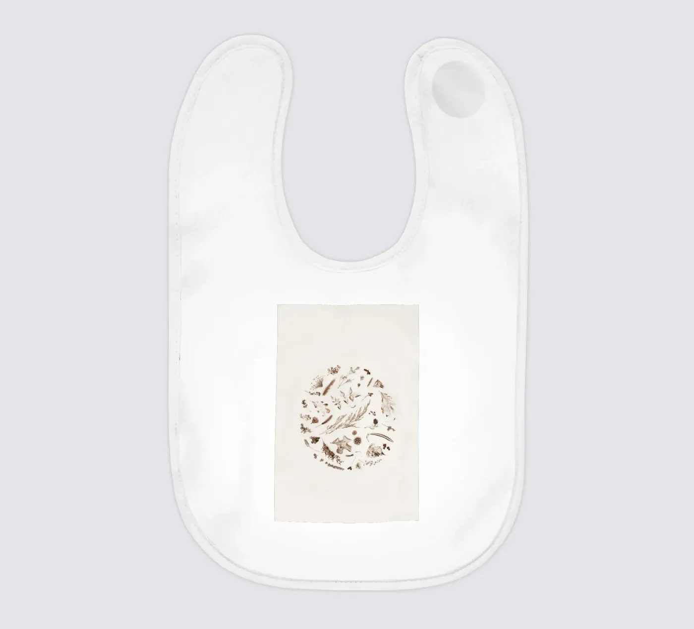 Drawn Spring baby bib by Bttn
