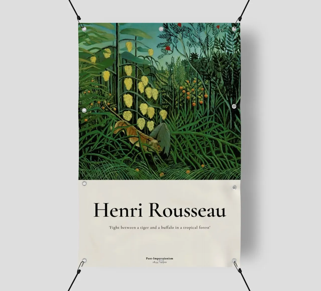 Rousseau - Fight Between a Tiger and a Buffalo telo in pvc da ARTOTHEK