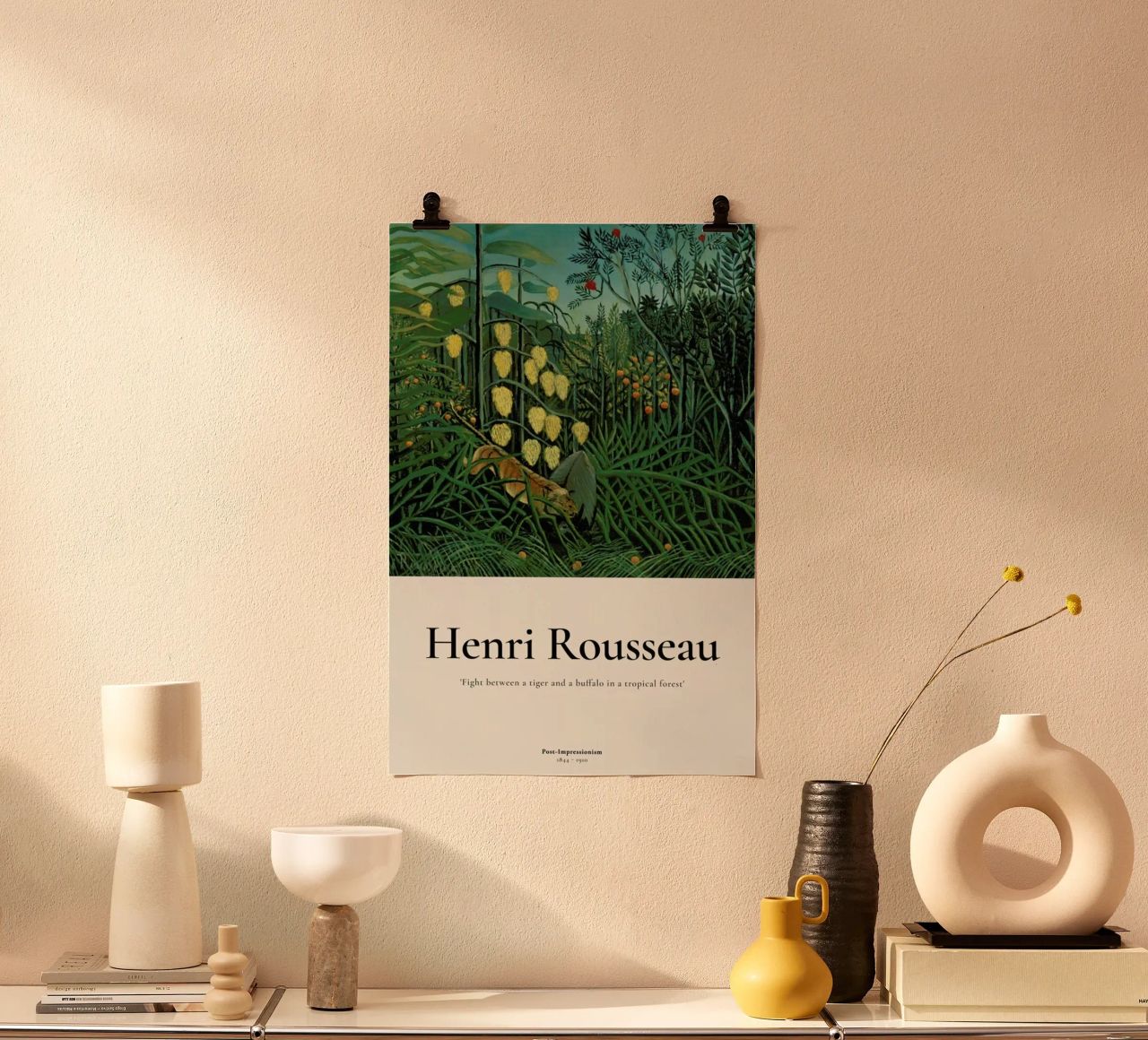 Rousseau - Fight Between a Tiger and a Buffalo poster by ARTOTHEK
