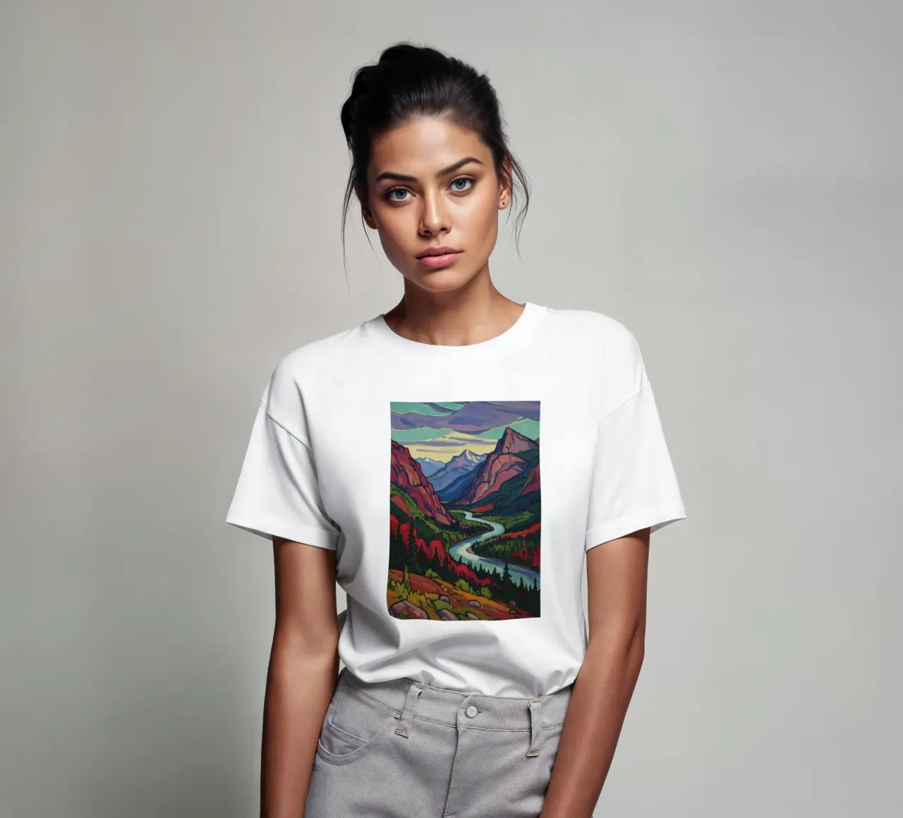 Paesaggio colorato t-shirt da Art Center
