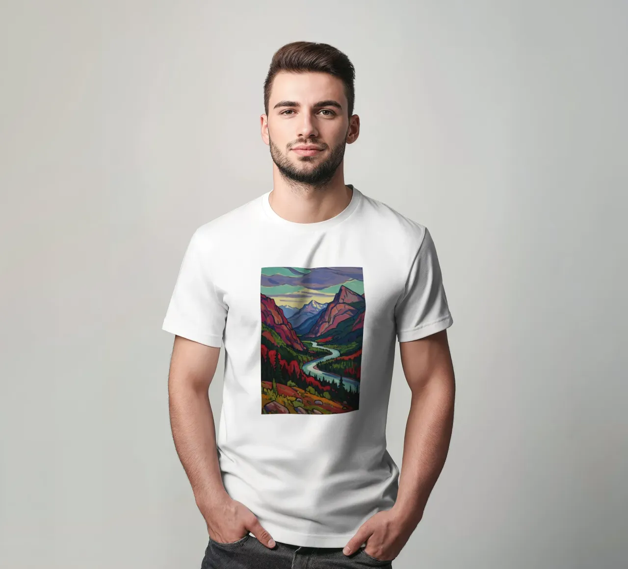 Paesaggio colorato t-shirt da Art Center
