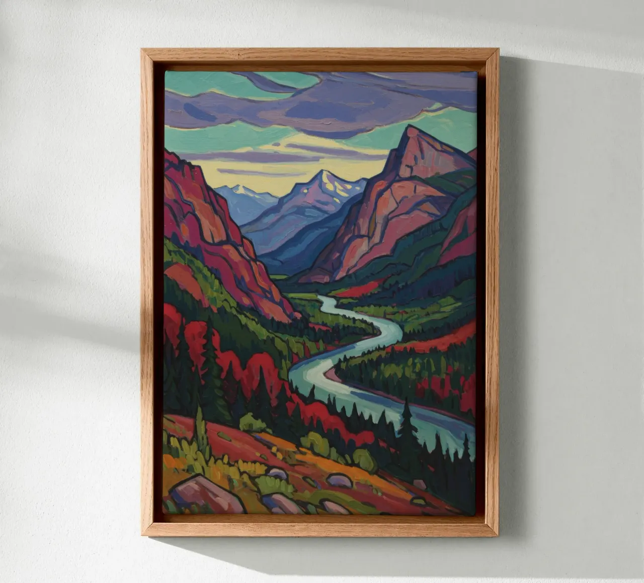 Paesaggio colorato tela con Cornice a cassetta da Art Center
