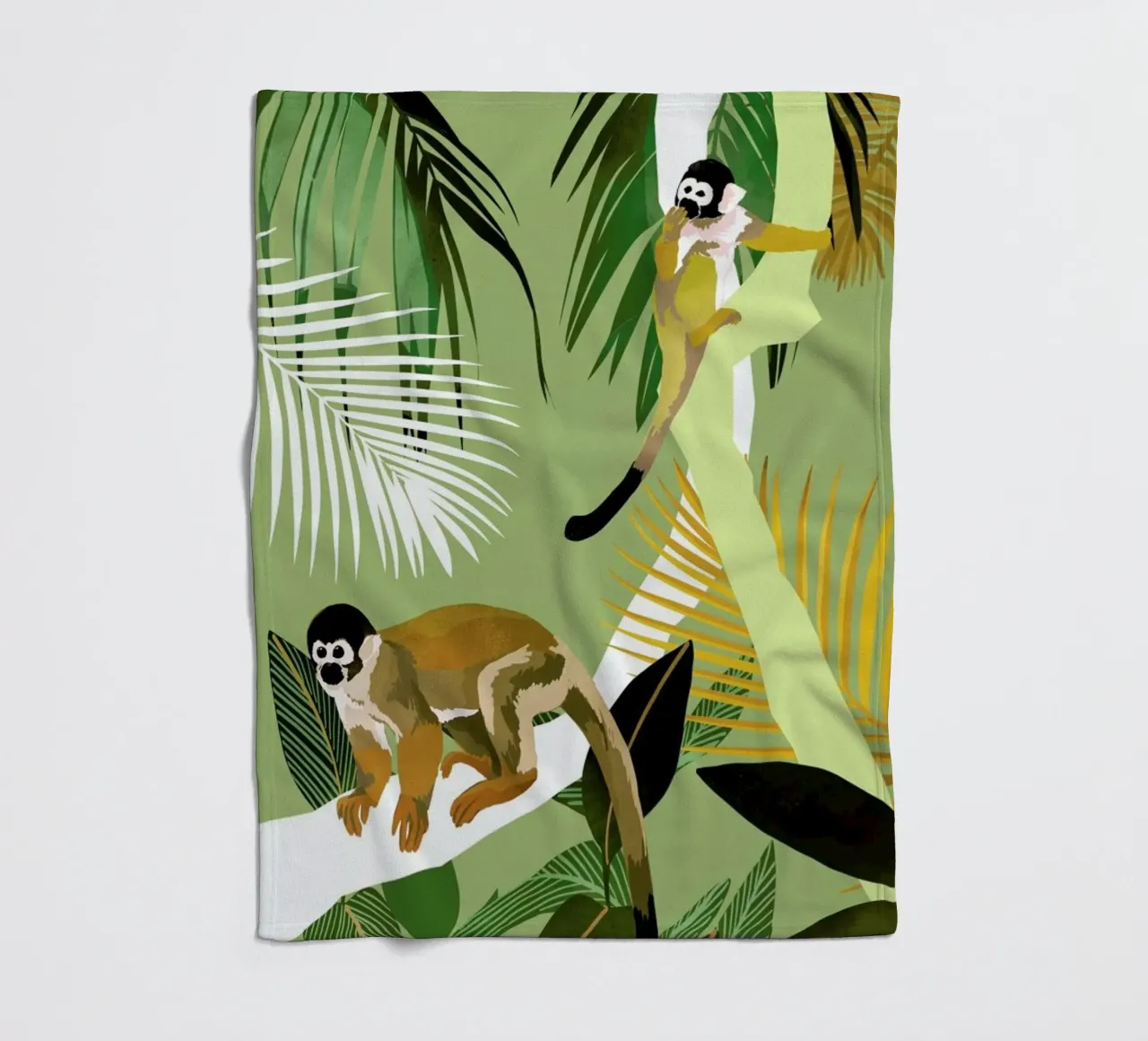 Monkey Friends Fleecedecke von Goed Blauw