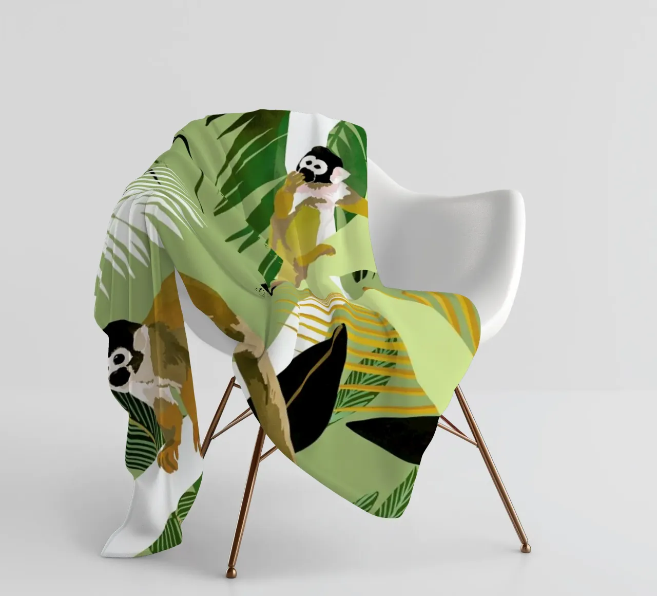 Monkey Friends Fleecedecke von Goed Blauw