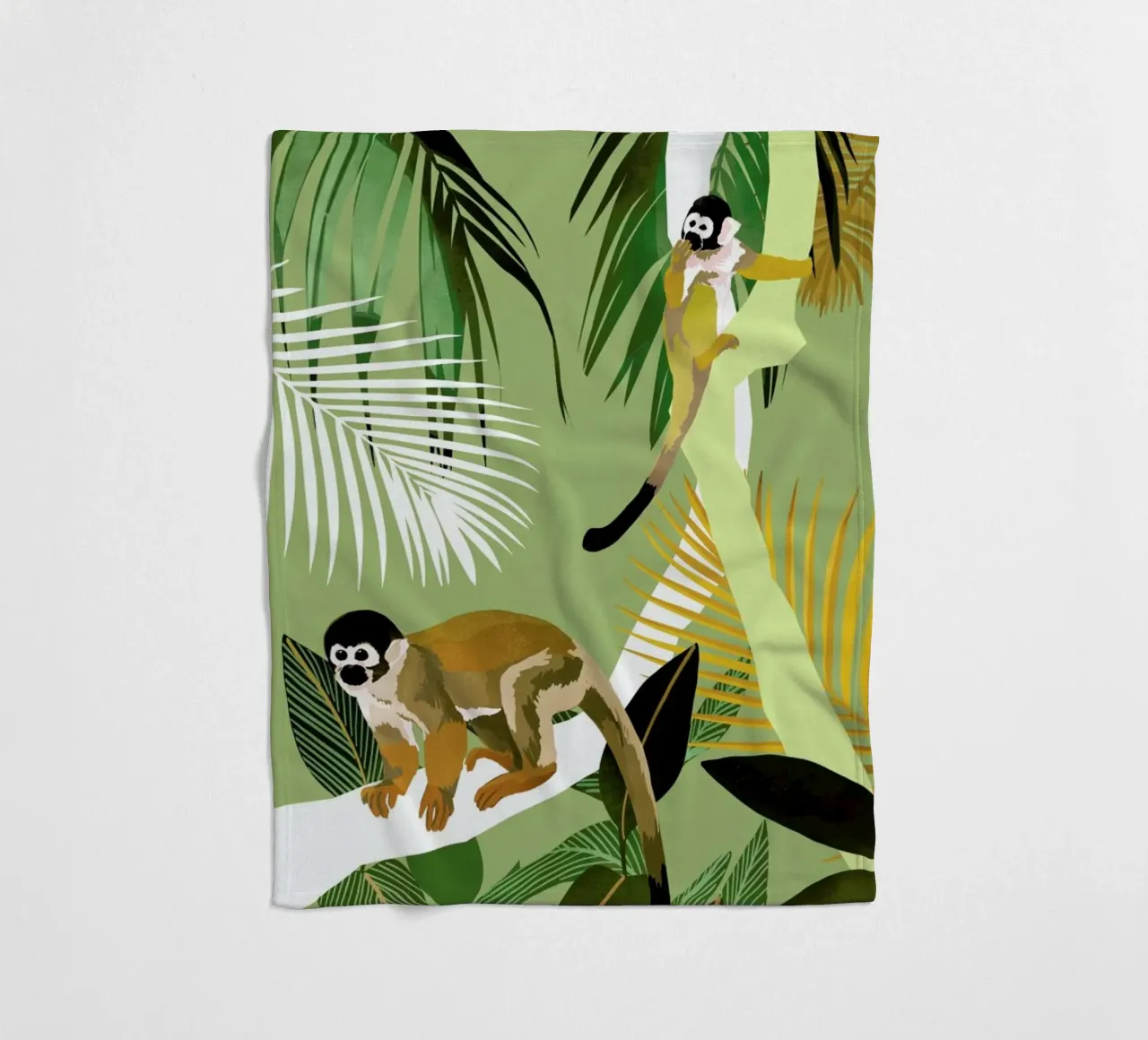 Monkey Friends Fleecedecke von Goed Blauw