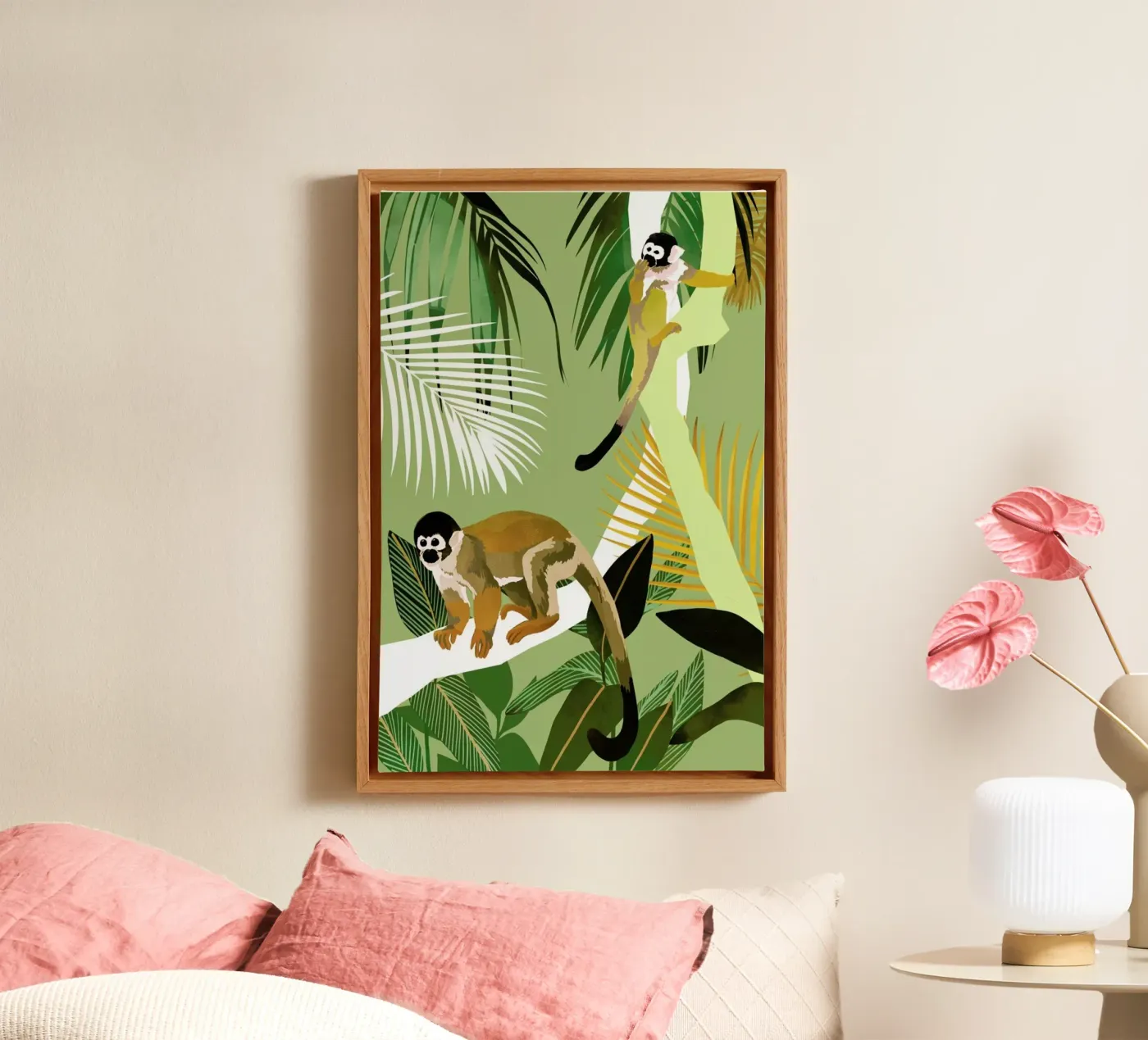 Monkey Friends tela da Goed Blauw