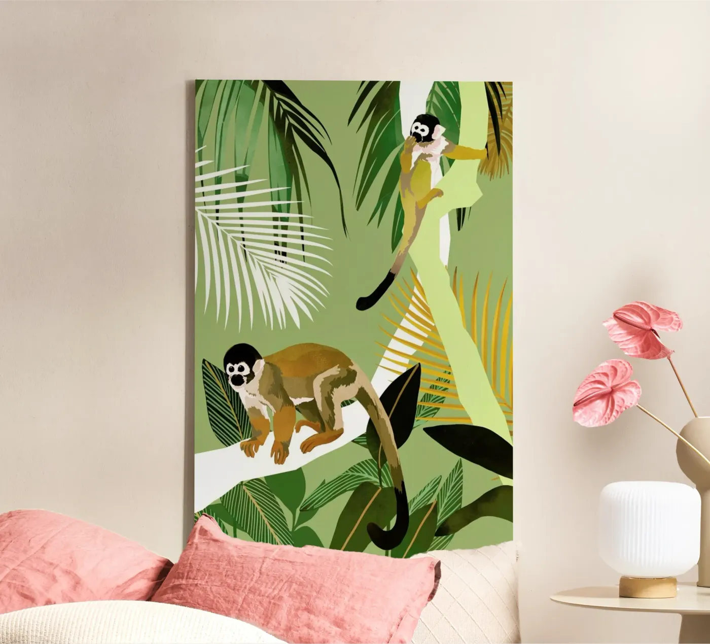 Monkey Friends tela da Goed Blauw