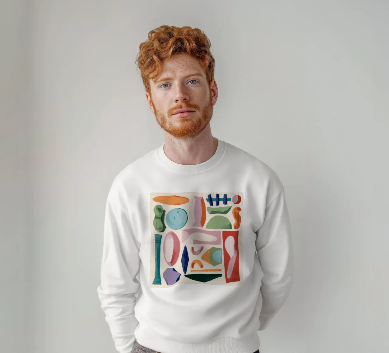 Speelse abstracte vormen sweatshirt van Lunar Templar