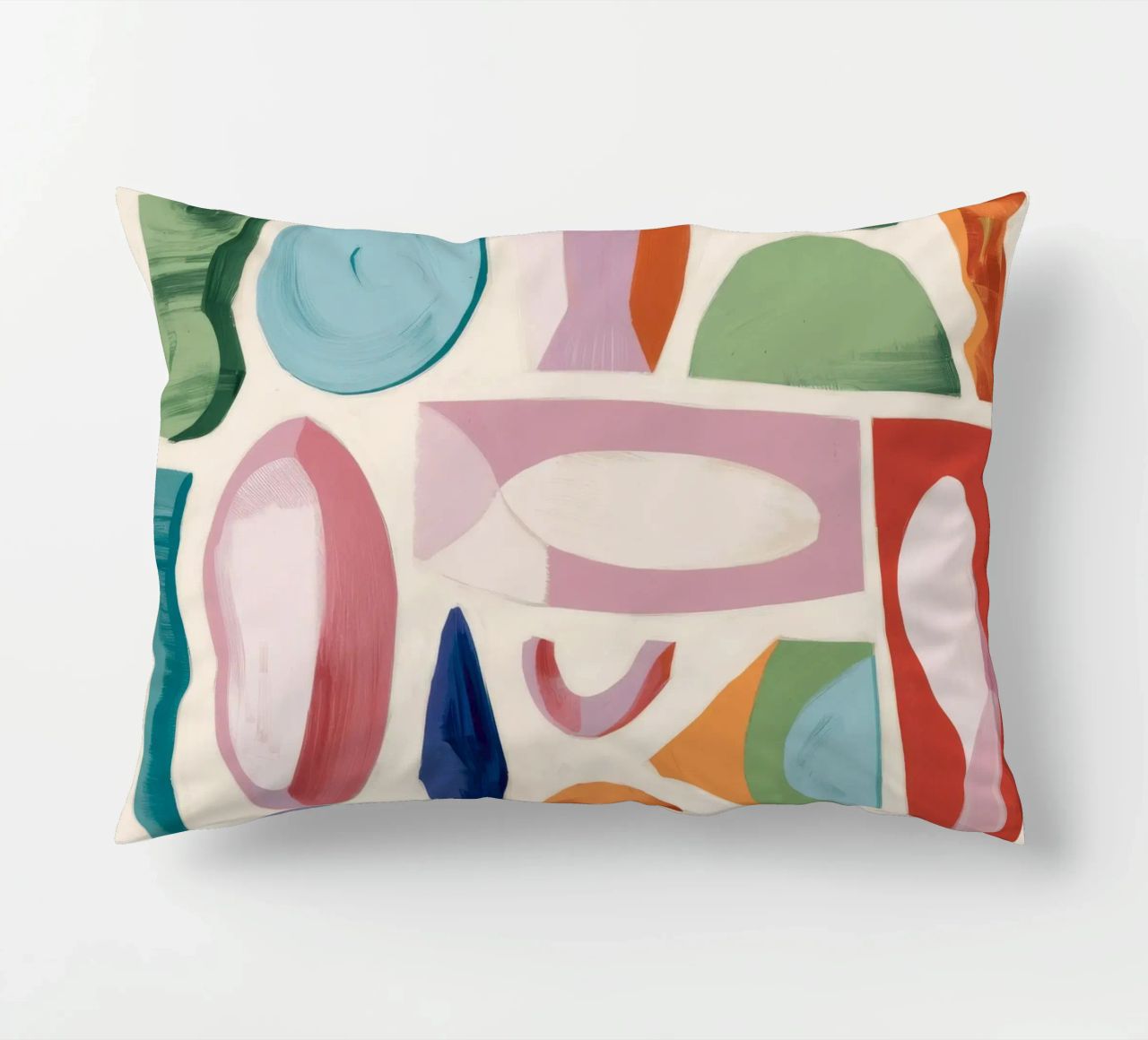 Playful Abstract Forms decorative cushion by Lunar Templar