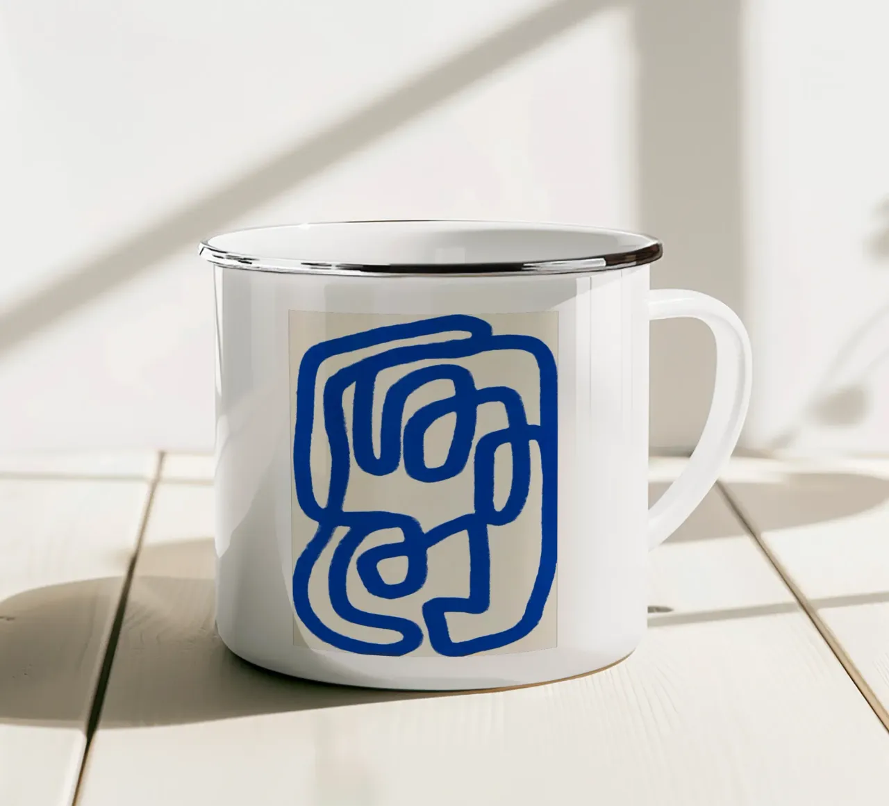 Linea blu art 05 tazza in smalto da Little Dean