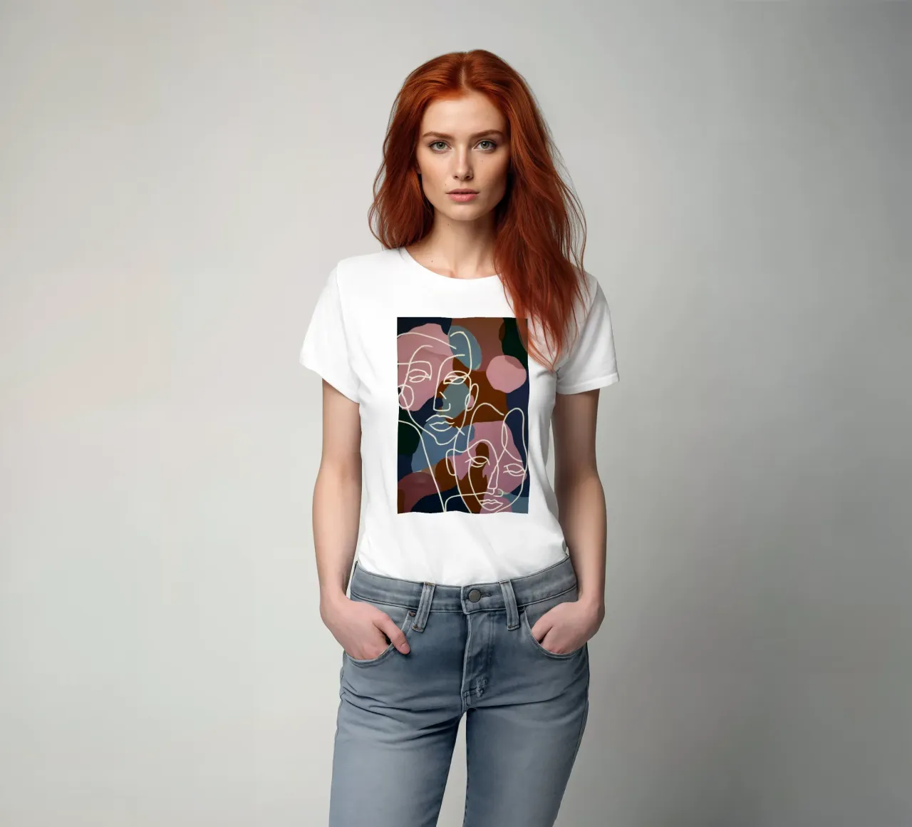 Faces de ligne interconnectées t-shirt de Lunar Templar