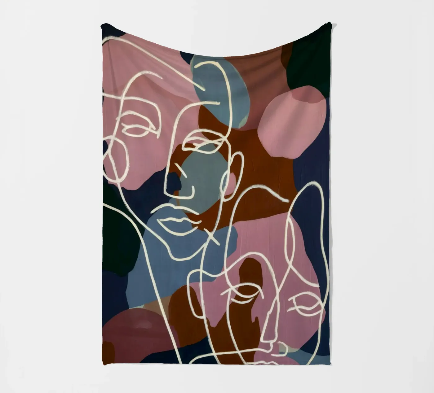 Interconnected Line Faces fleecedeken van Lunar Templar