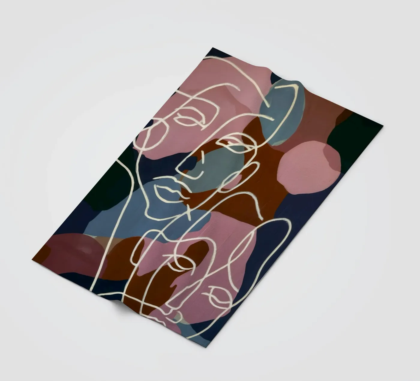 Interconnected Line Faces fleecedeken van Lunar Templar