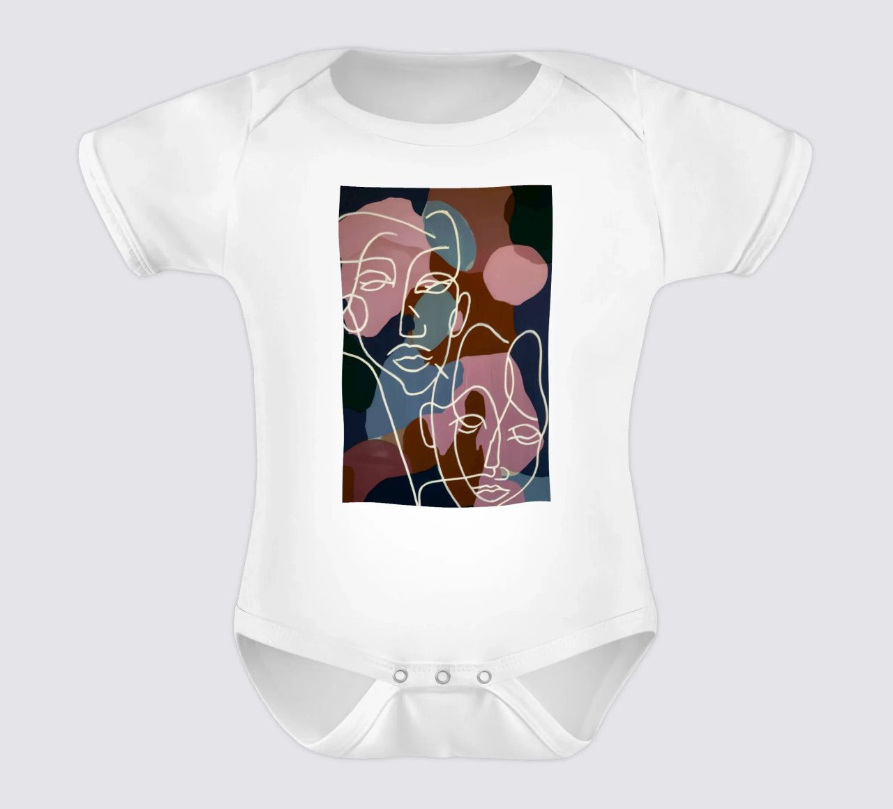 Facce di linea interconnesse body neonato maniche corte da Lunar Templar