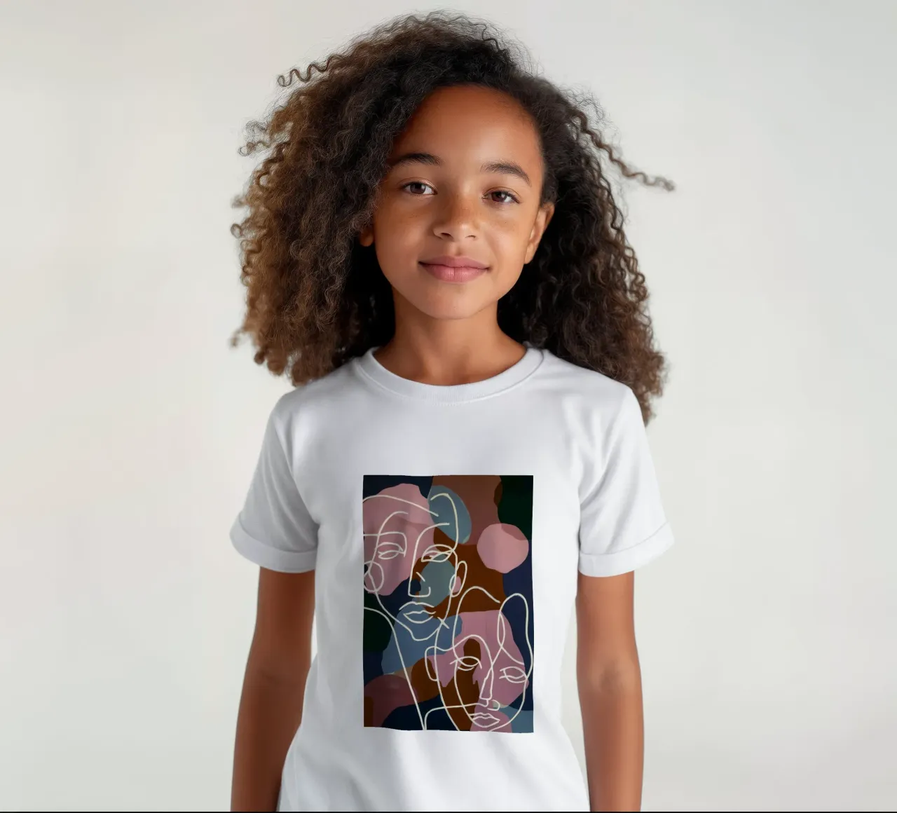 Facce di linea interconnesse t-shirt bambini da Lunar Templar