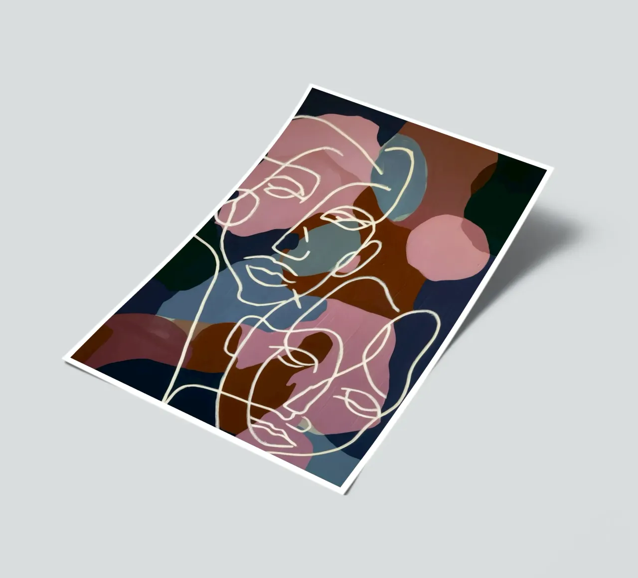 Interconnected Line Faces sticker sheet by Lunar Templar