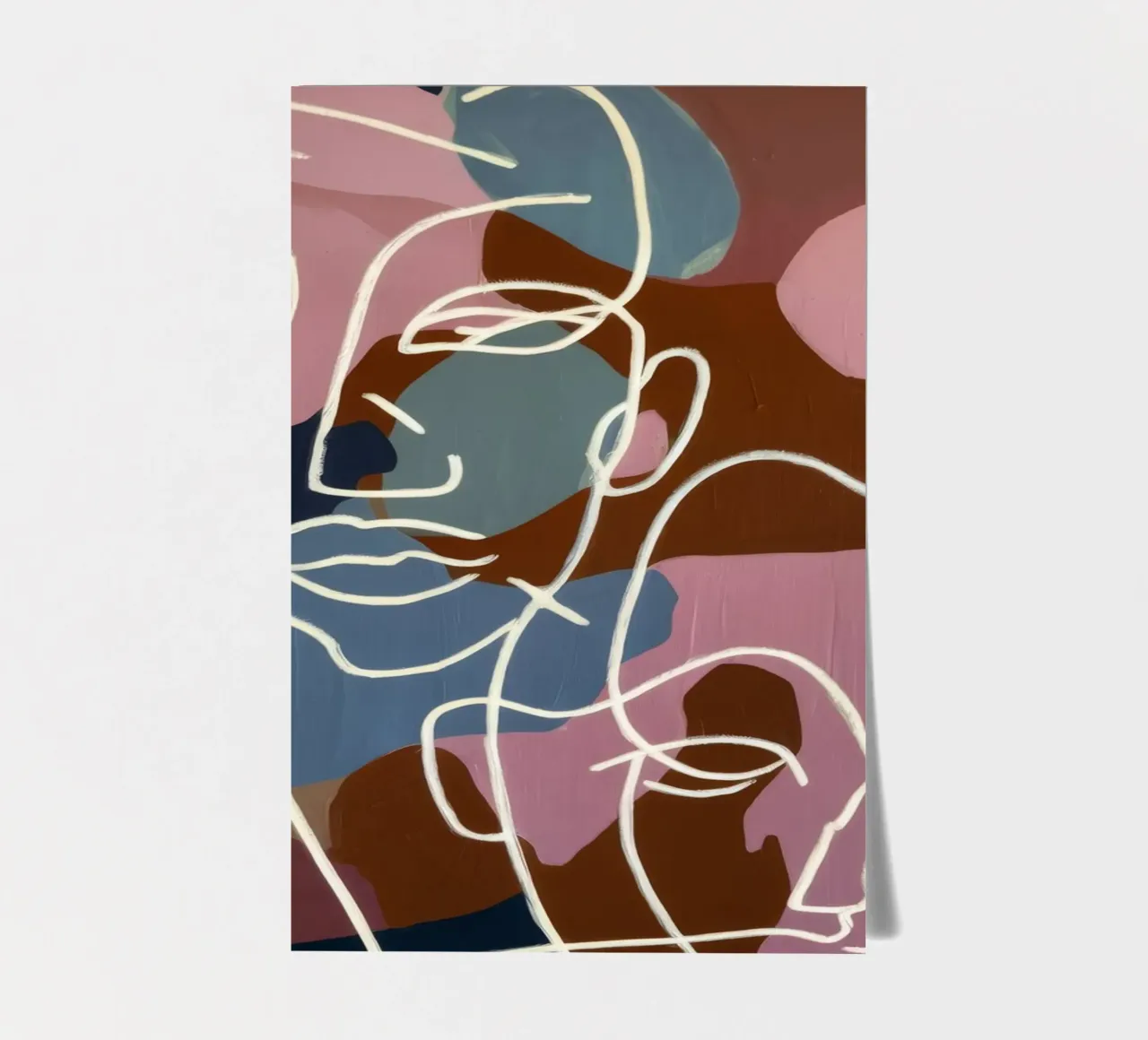 Interconnected Line Faces sticker sheet by Lunar Templar