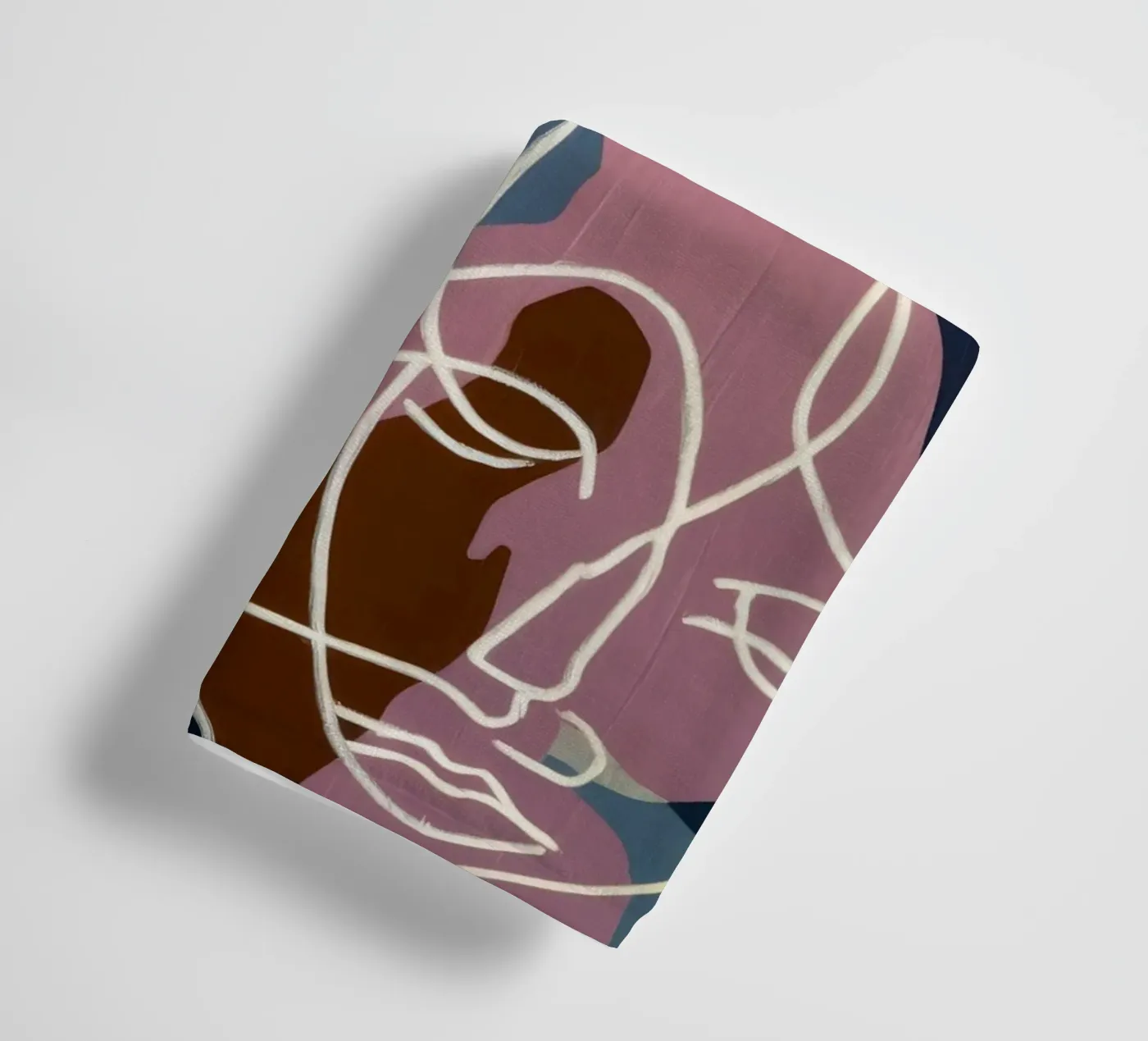 Interconnected Line Faces towel by Lunar Templar