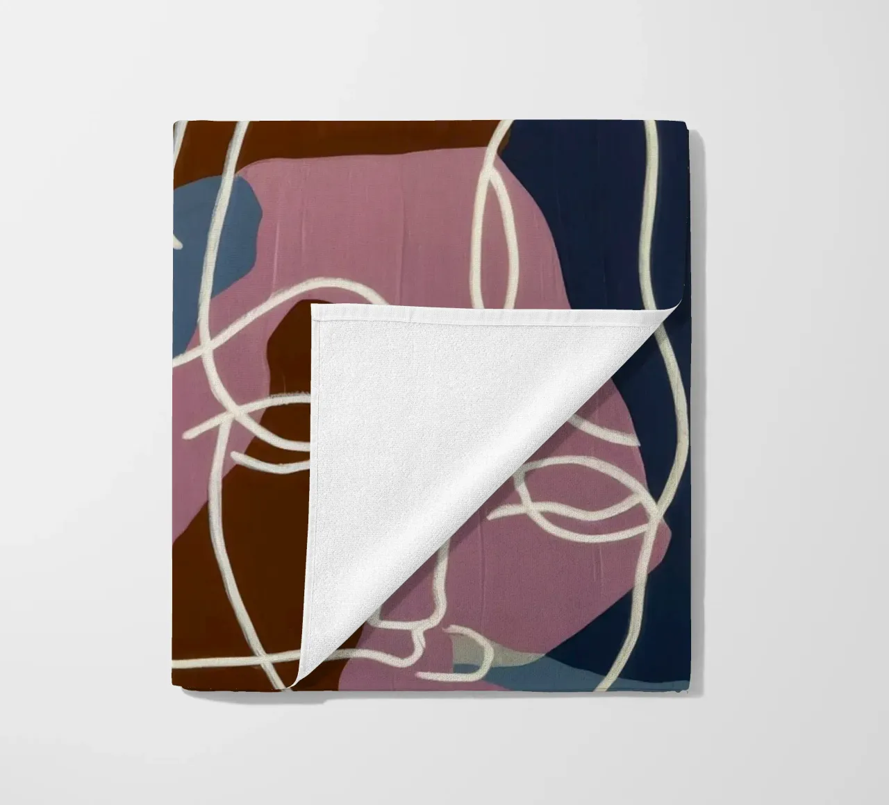 Onderling verbonden lijngevels strandhanddoek van Lunar Templar