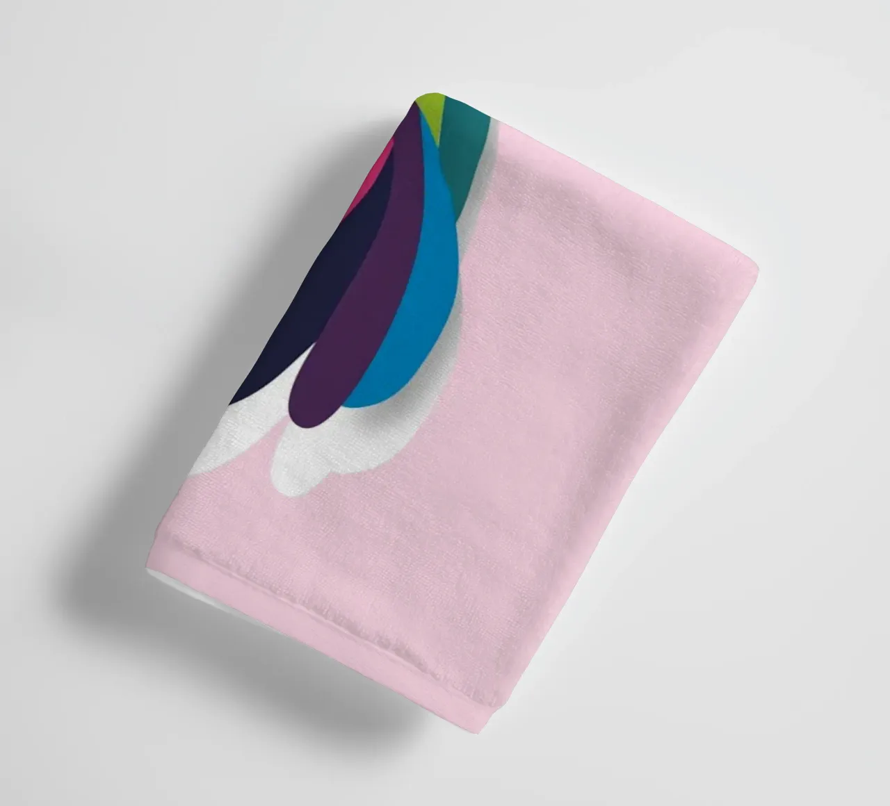 Colourful hummingbird in a modern paper-cut style towel by namosh