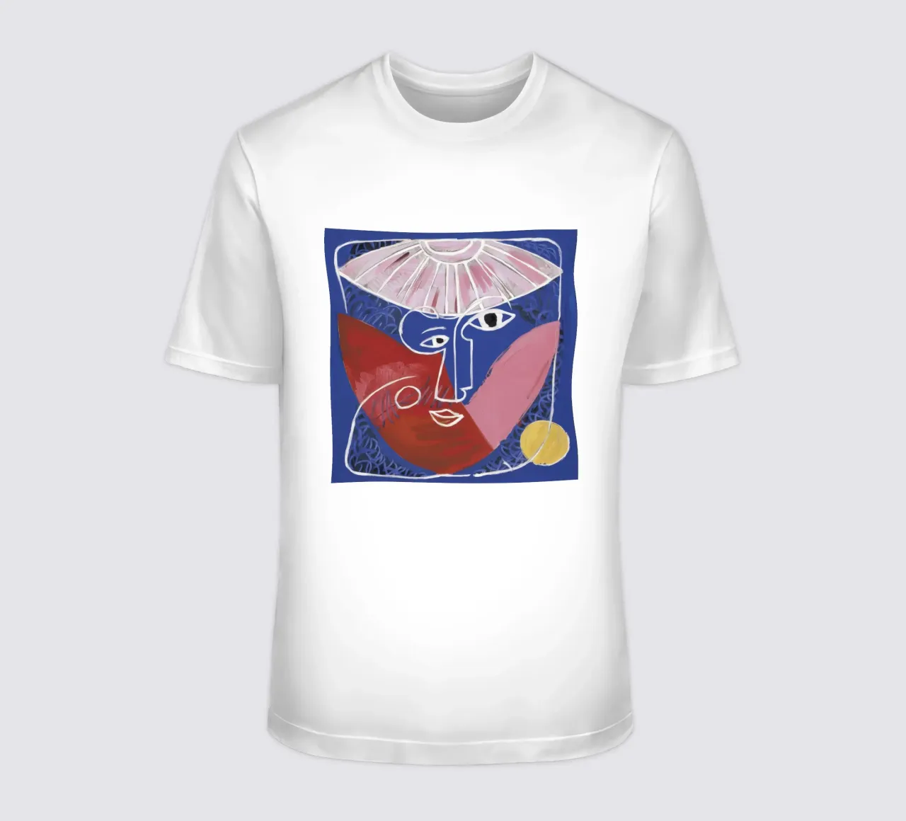 Geometric Abstract Face t-shirt by Lunar Templar