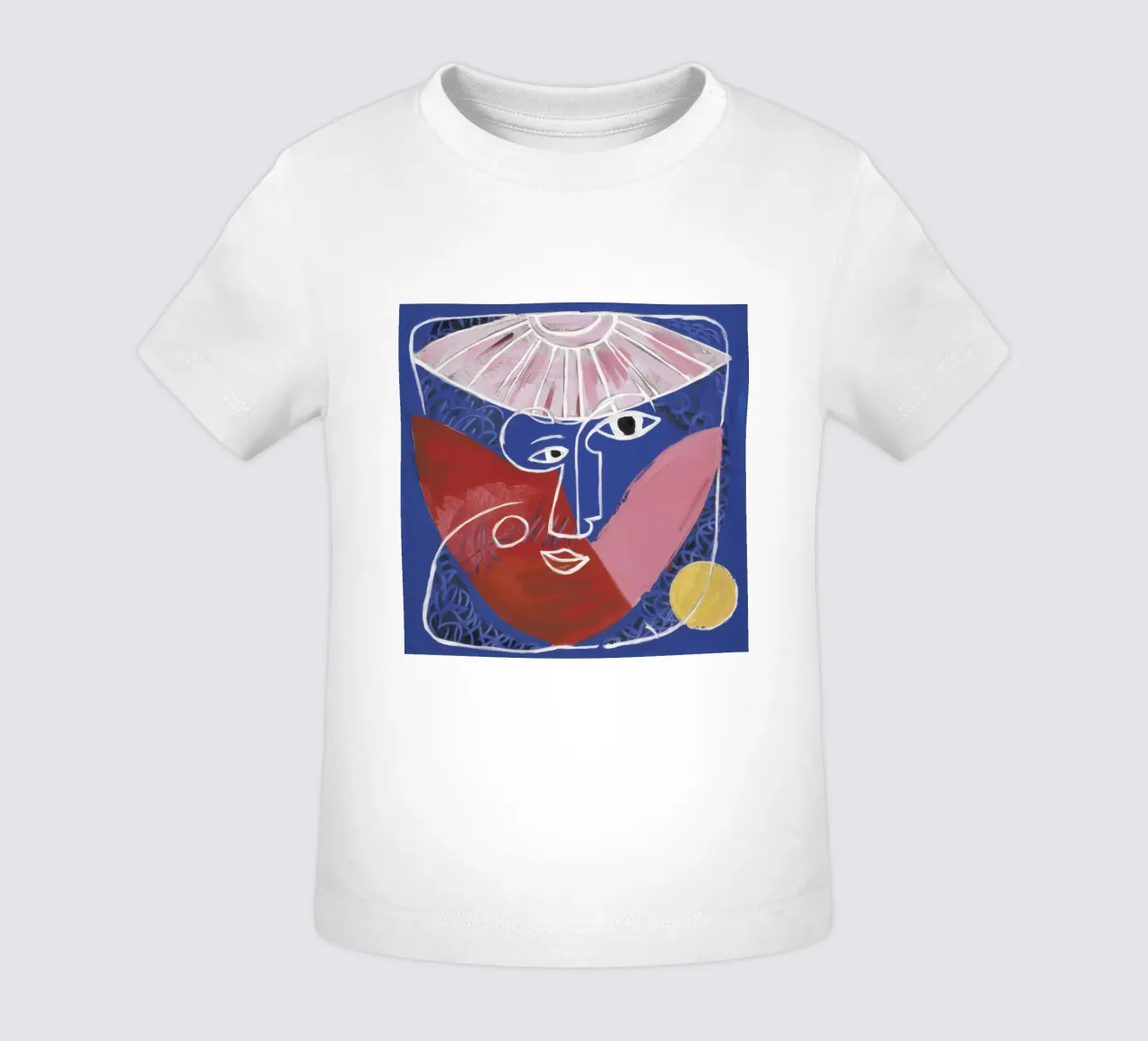 Geometric Abstract Face baby t-shirt by Lunar Templar