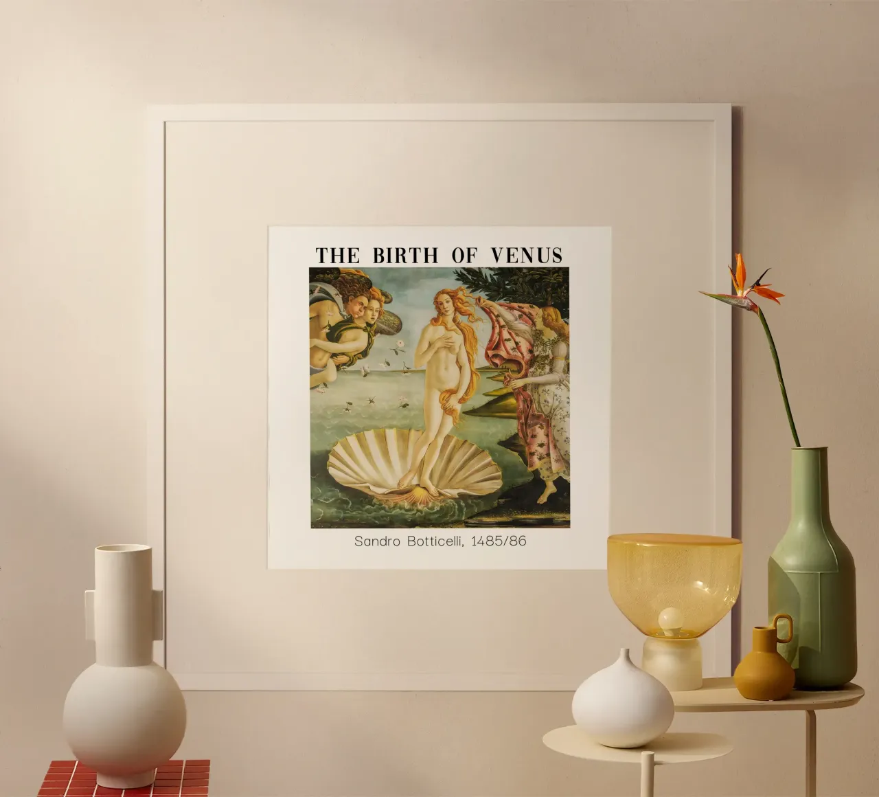 Conchiglia e Venere di Sandro Botticelli carta hahnemühle da Carinaprint