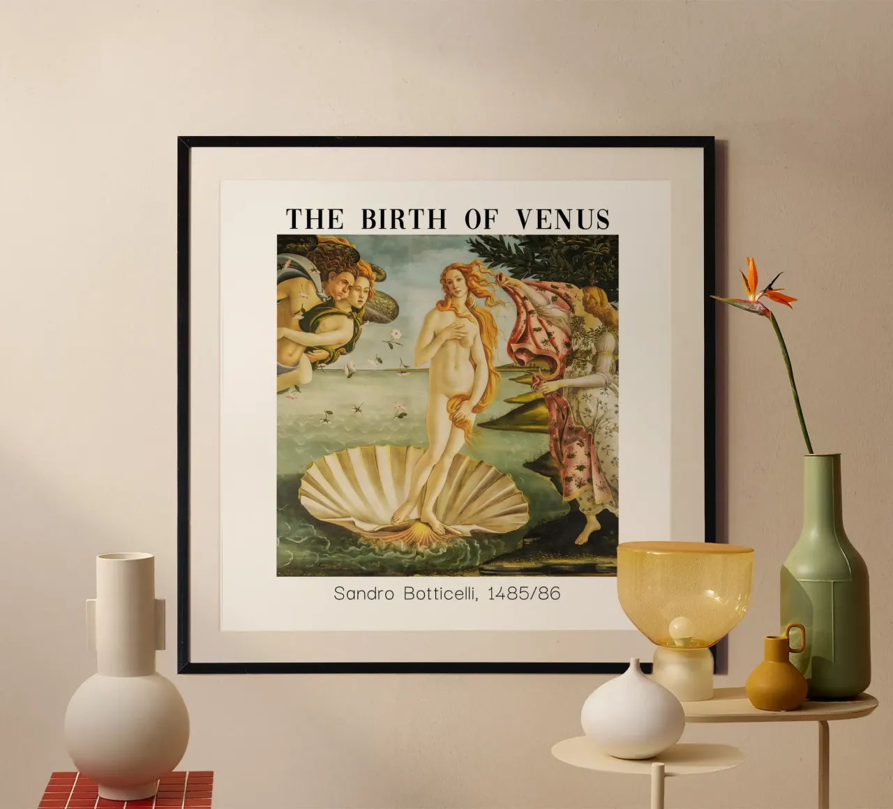 Conchiglia e Venere di Sandro Botticelli carta hahnemühle da Carinaprint