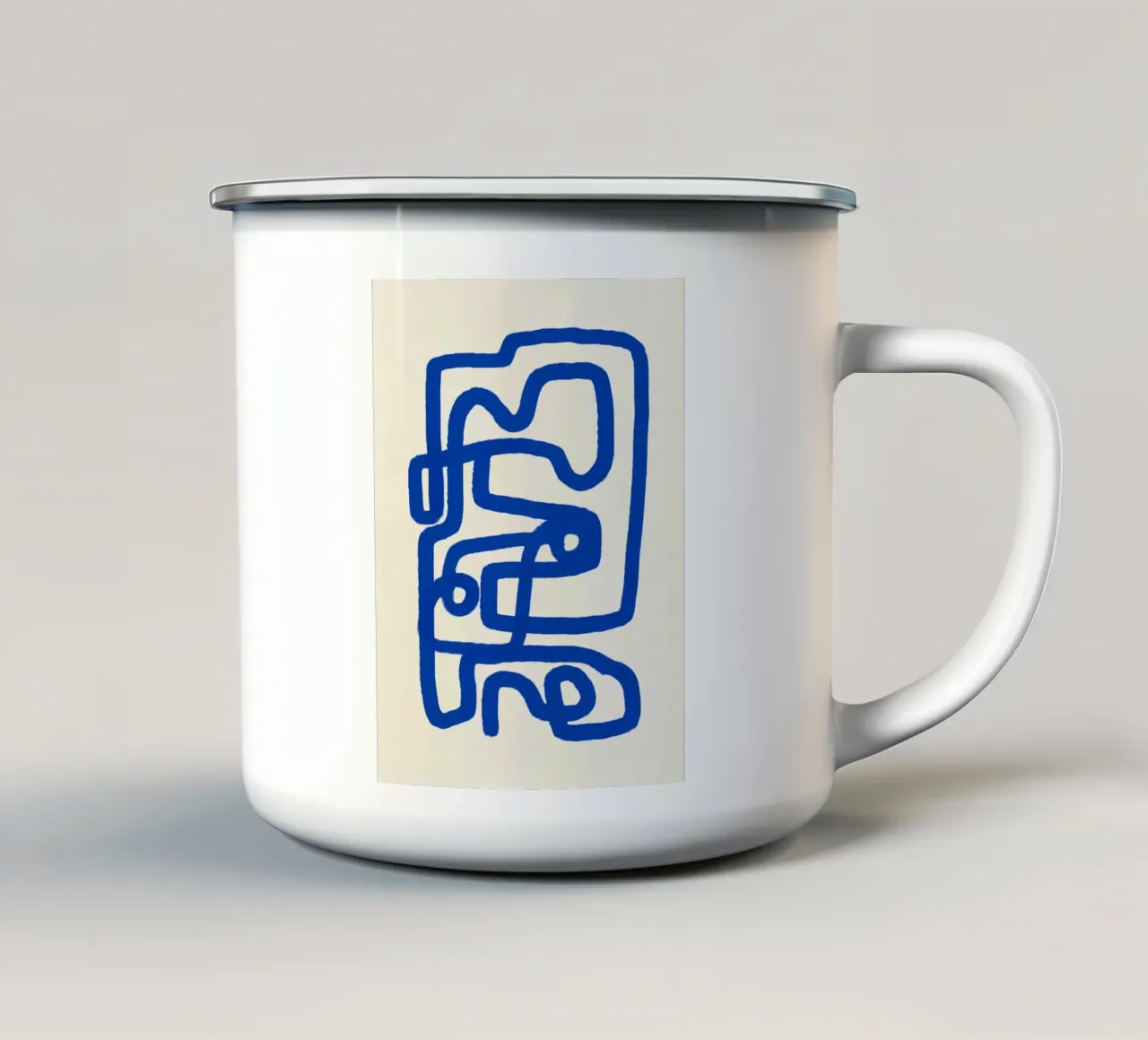 Linea blu art 04 tazza in smalto da Little Dean