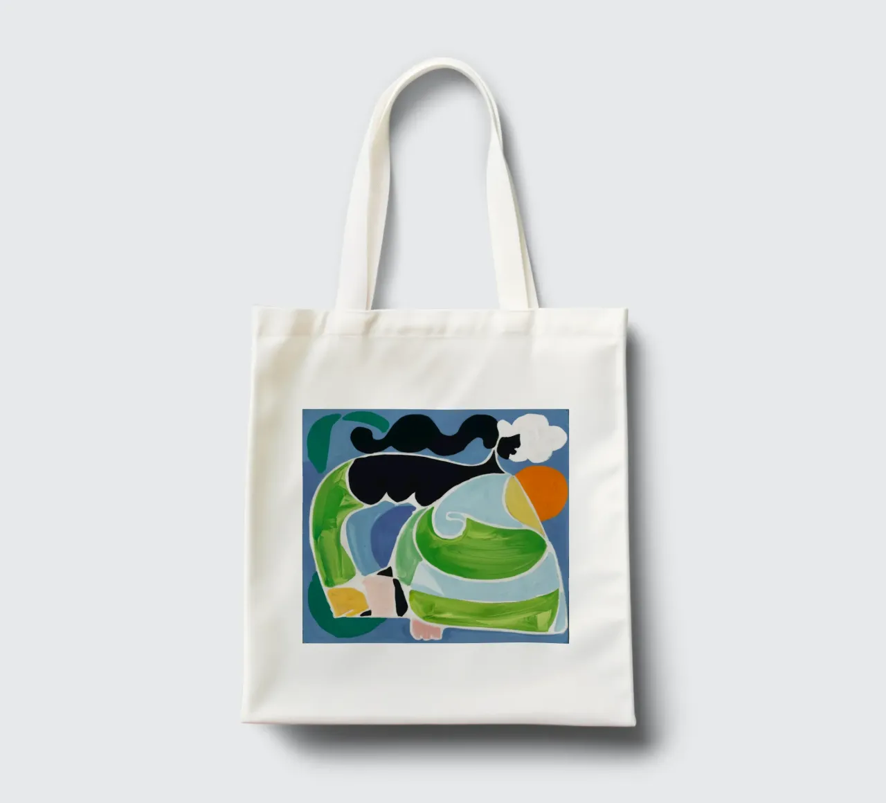 Forme fluide couchée tote bag de Lunar Templar