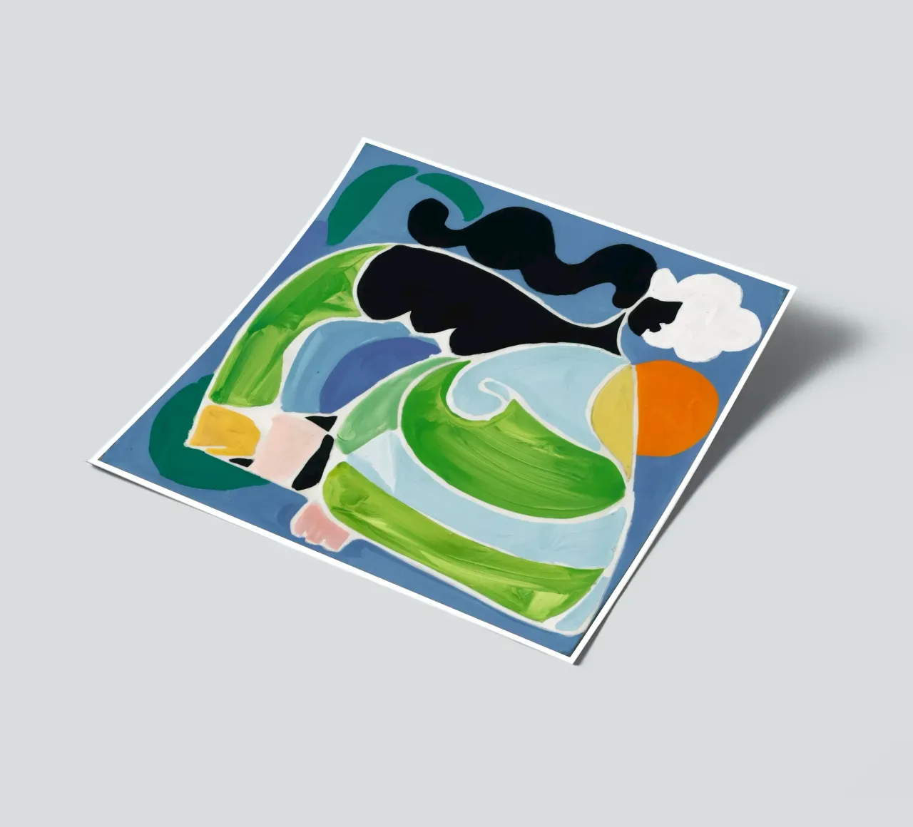 Reclining Fluid Form sticker sheet by Lunar Templar
