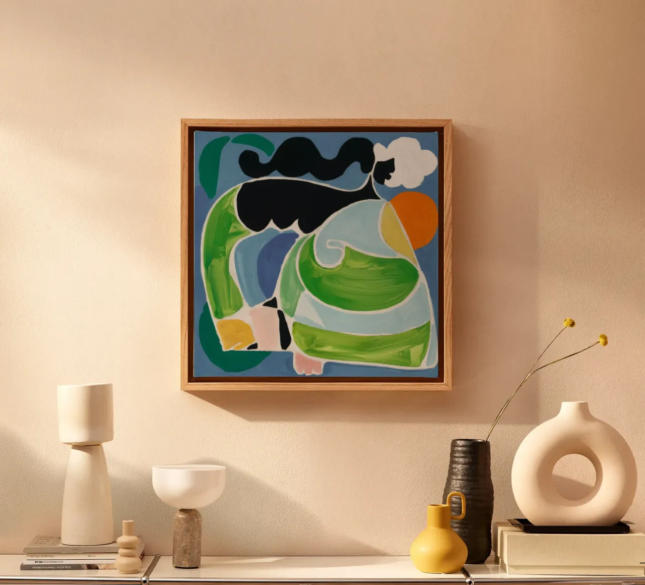 Reclining Fluid Form canvas by Lunar Templar