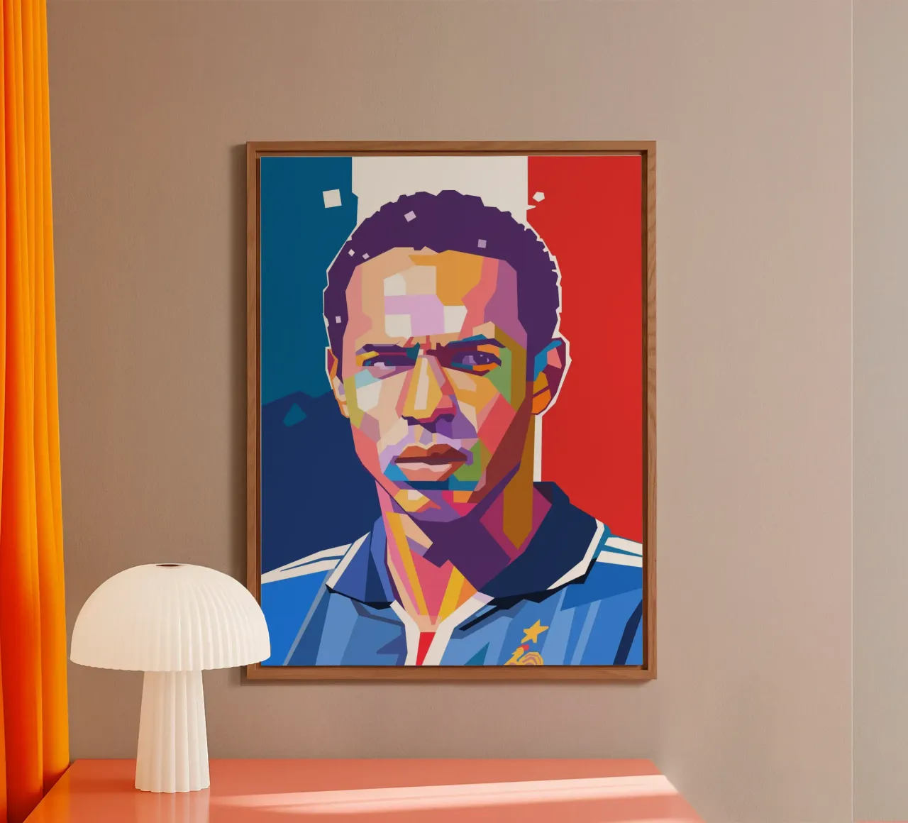 Thierry Henry iconic football player alu-dibond by Hantamrata