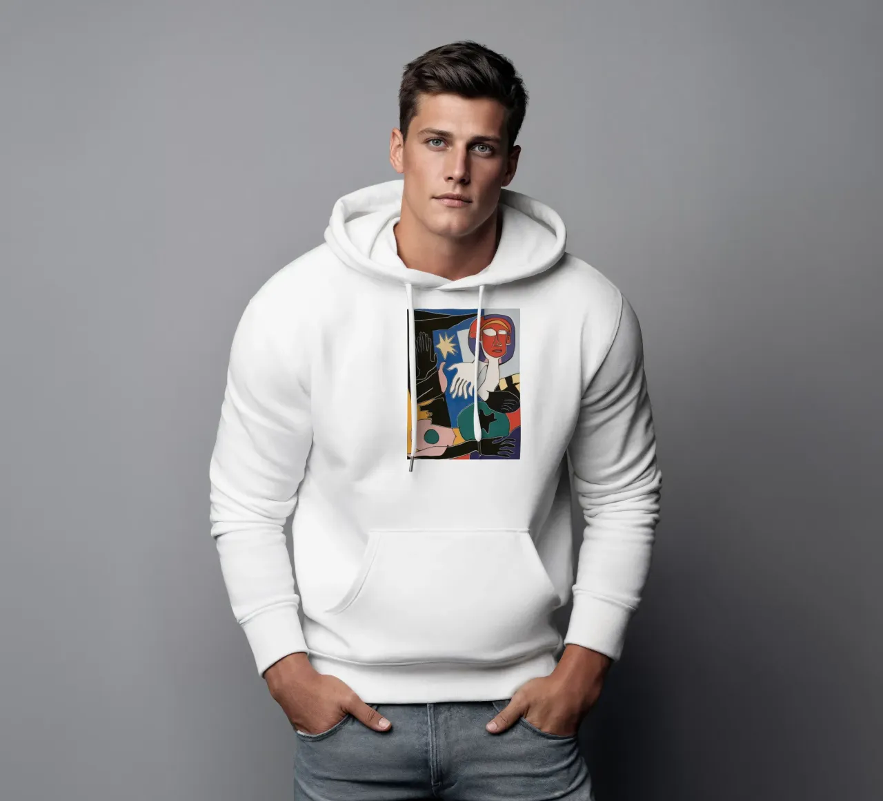 Forme sovrapposte in grassetto felpa con cappuccio da Lunar Templar