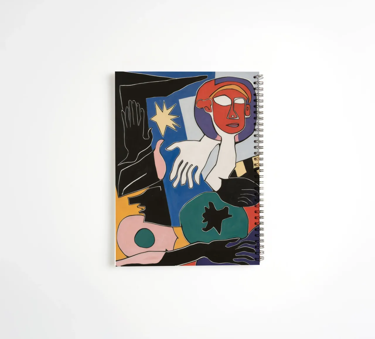 Bold Overlapping Shapes spiral notebook by Lunar Templar