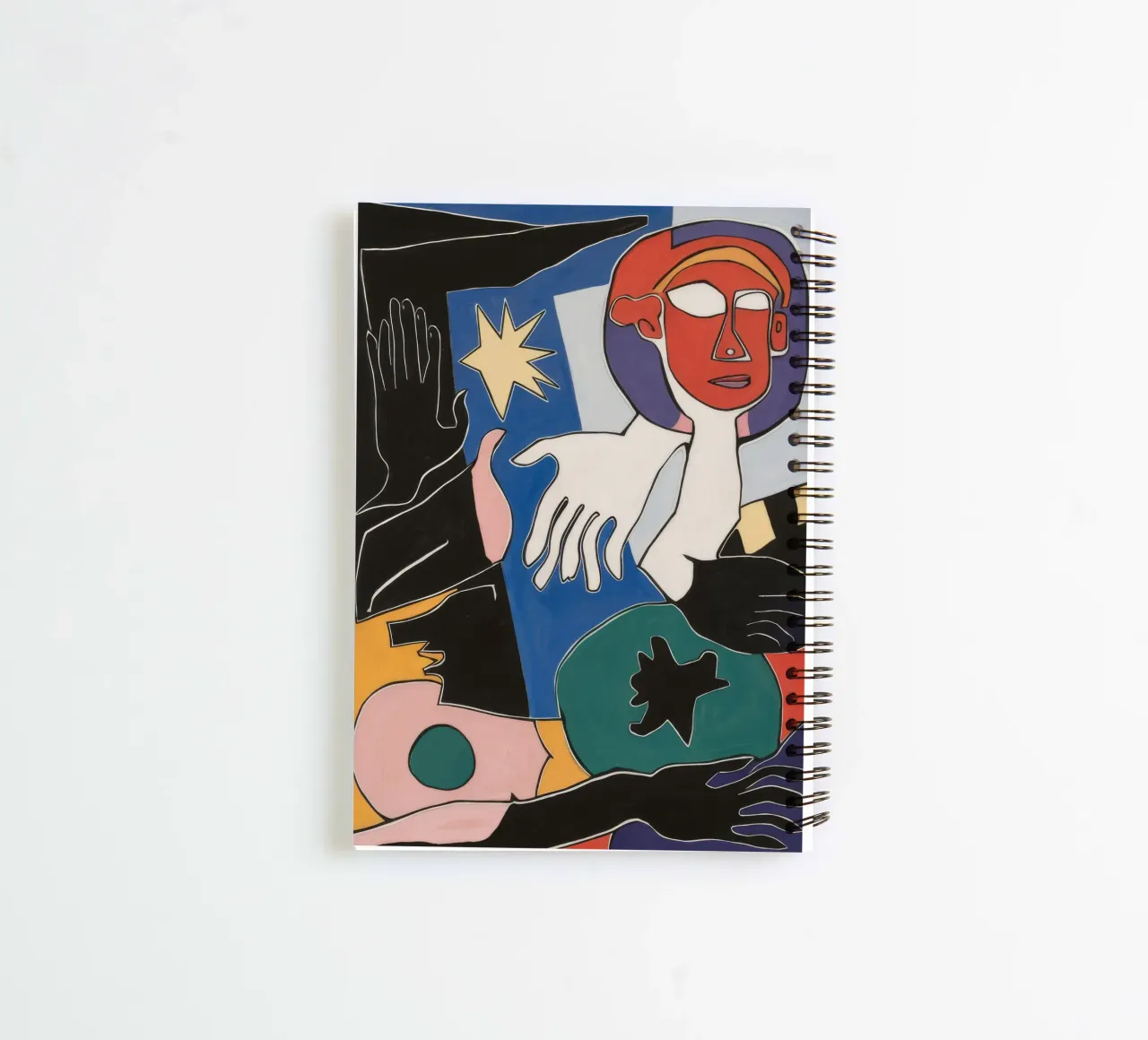 Bold Overlapping Shapes spiral notebook by Lunar Templar