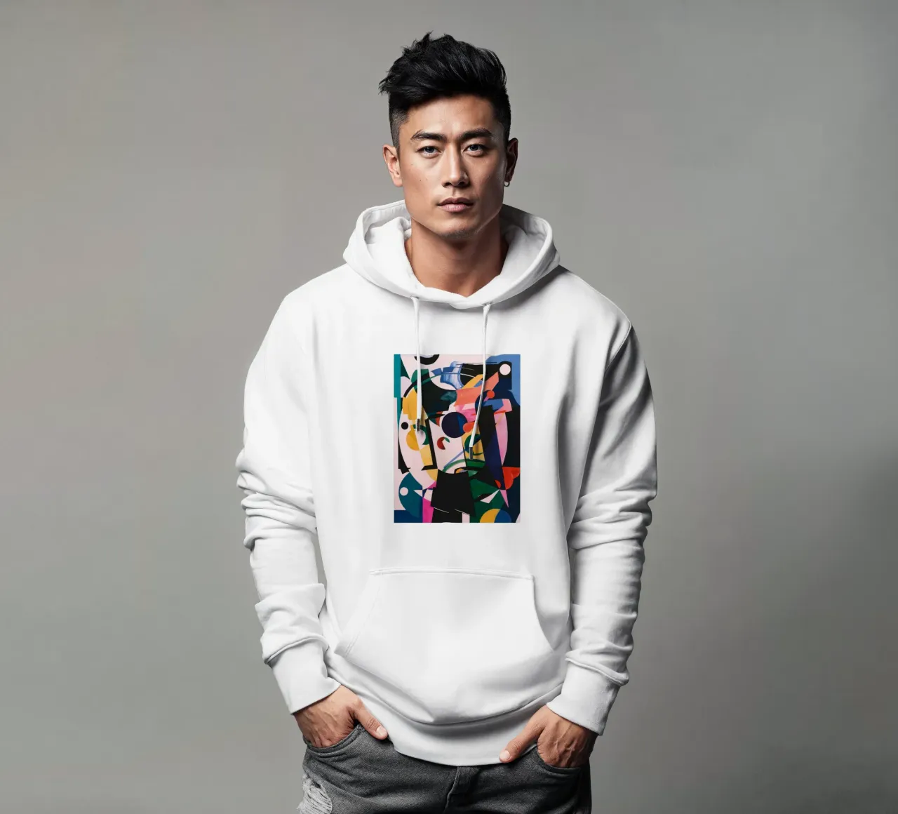 Strati geometrici complessi felpa con cappuccio da Lunar Templar