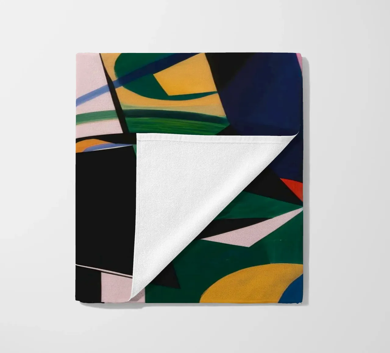 Capas geométricas complejas toalla de playa de Lunar Templar